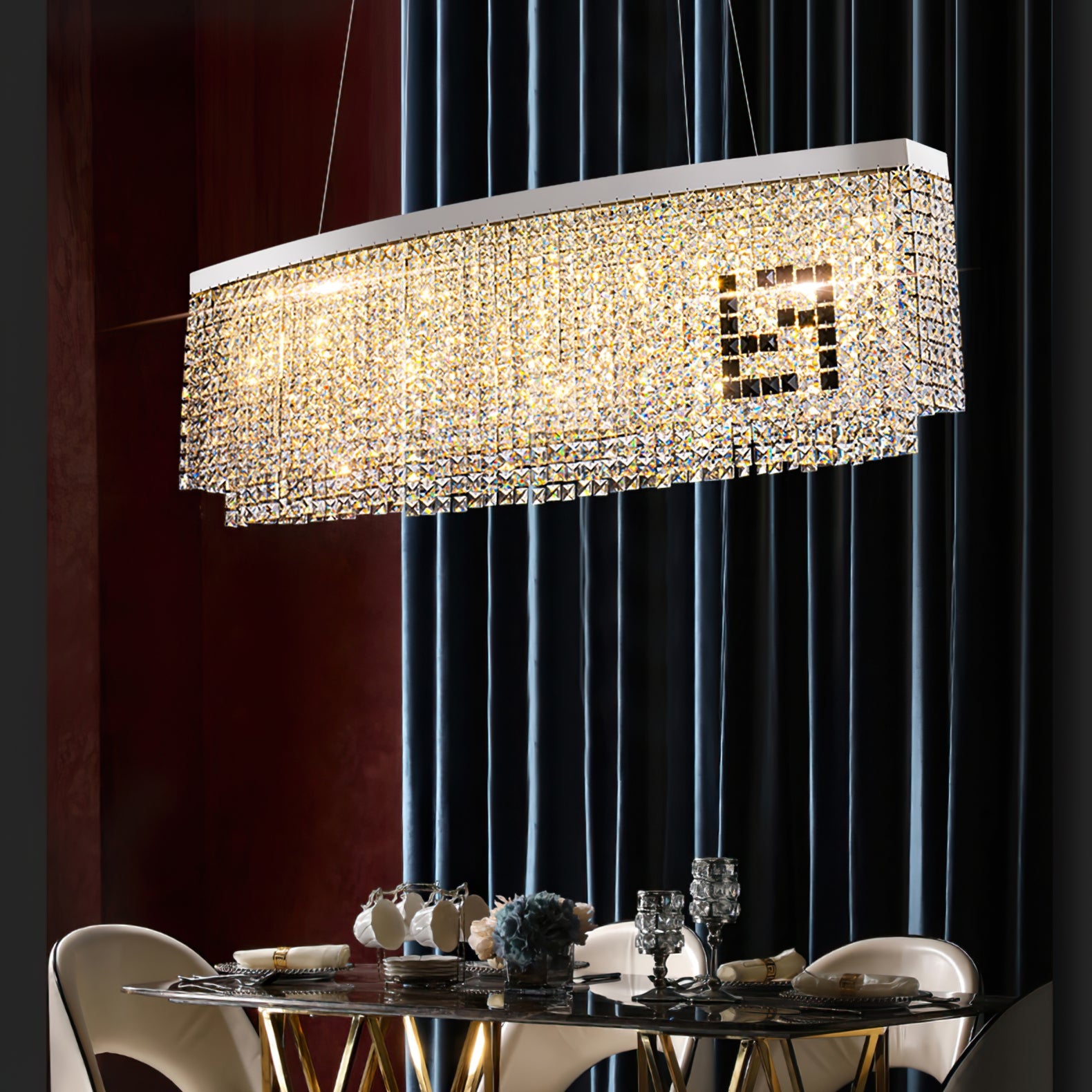 Wilhelmina Prism Rectangular Light Fixture