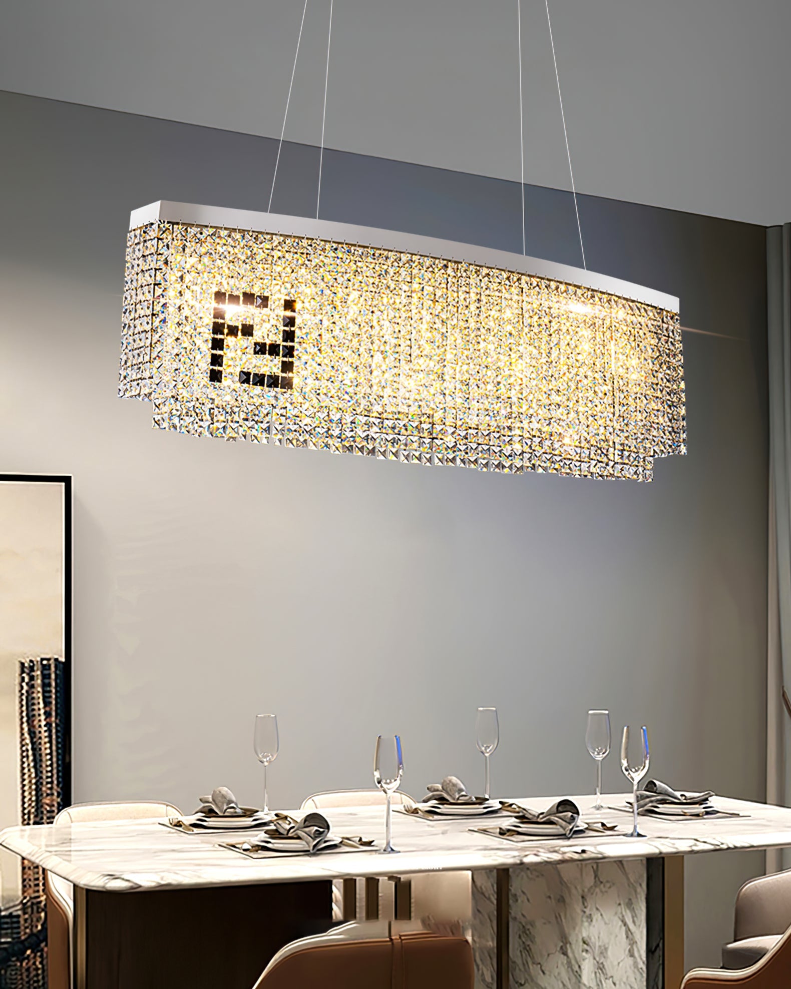 Wilhelmina Prism Rectangular Light Fixture