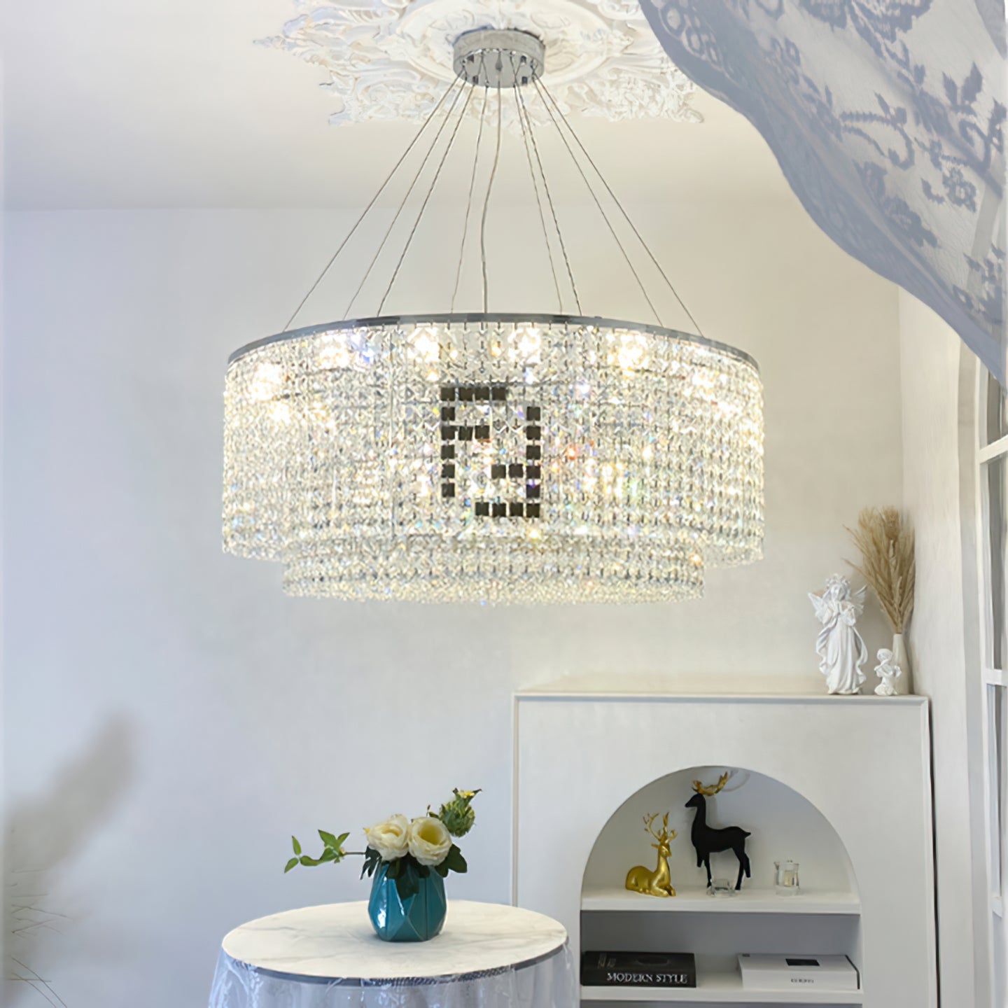 CARLETON CRYSTAL ORB CEILING LUMINAIRE