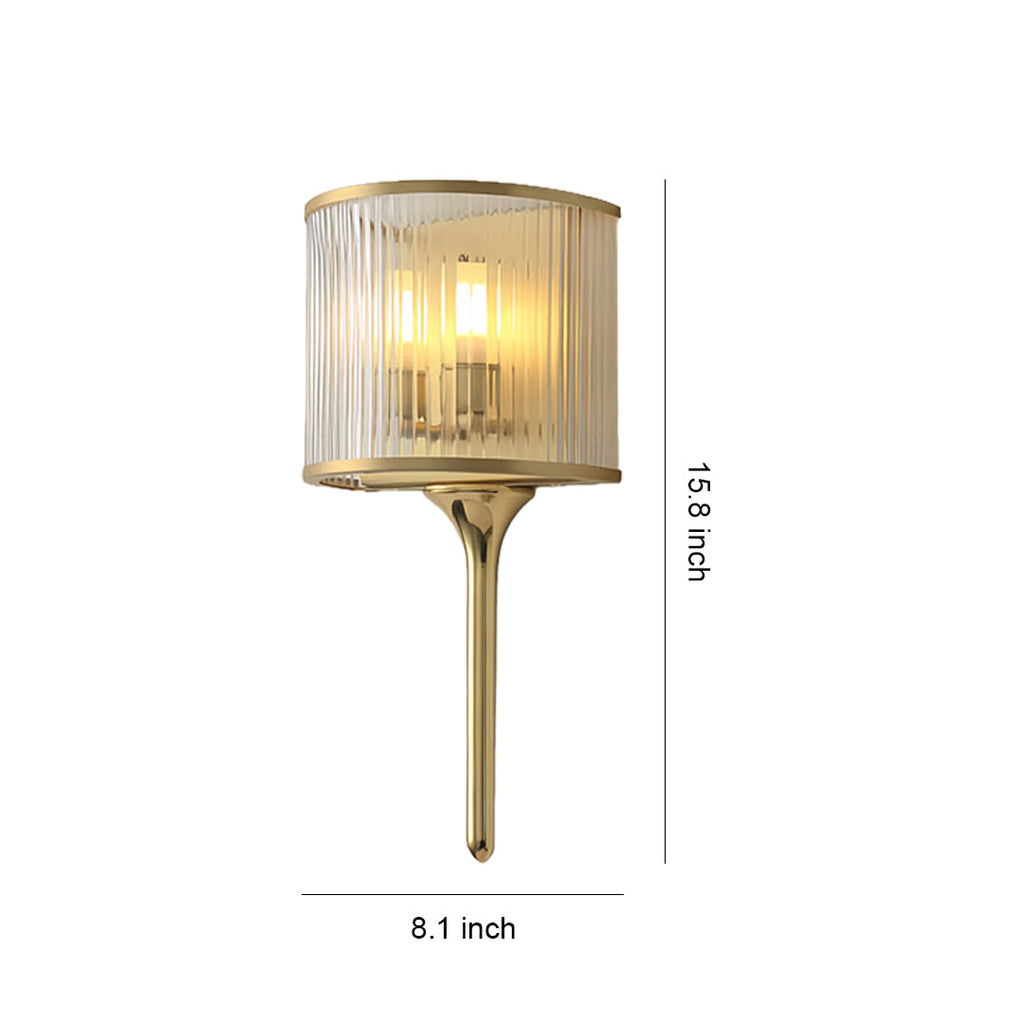 BRAMBLEFORD BRASS & GLASS WALL SCONCE