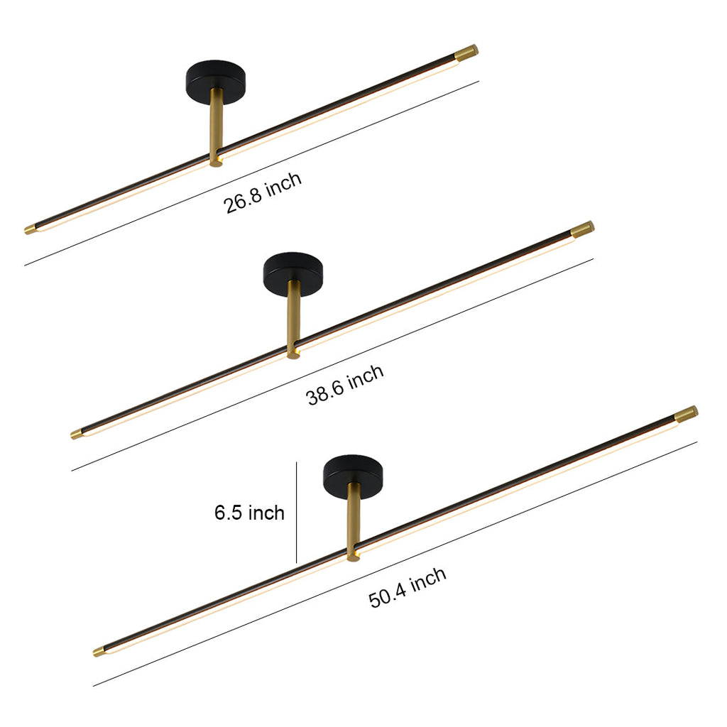 FENWICK MODERNIST BLACK AND GOLD LED CEILING LIGHT