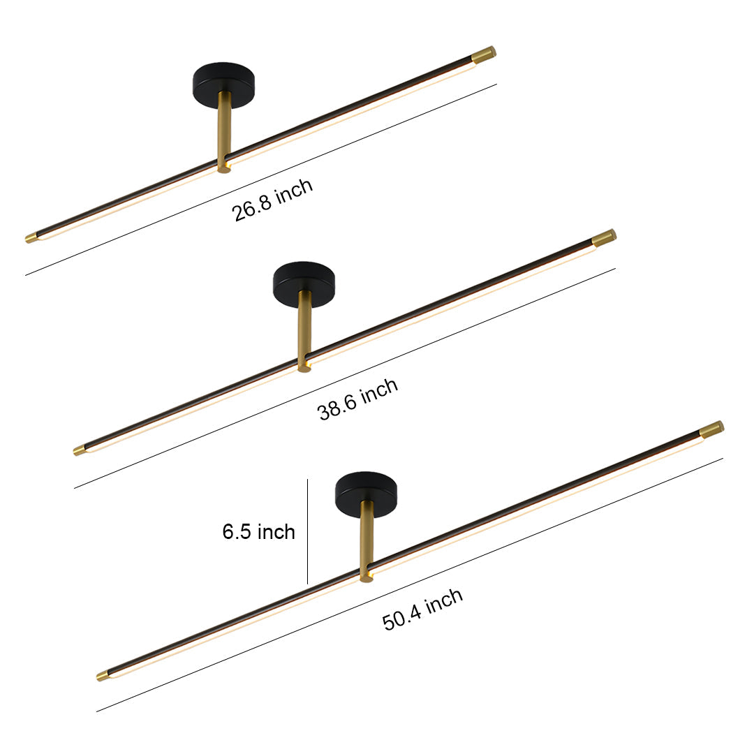 FENWICK MODERNIST BLACK AND GOLD LED CEILING LIGHT