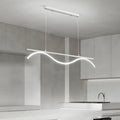 WINTHORPE MODERN STRIPED LED ISLAND PENDANT - 47-INCH LENGTH