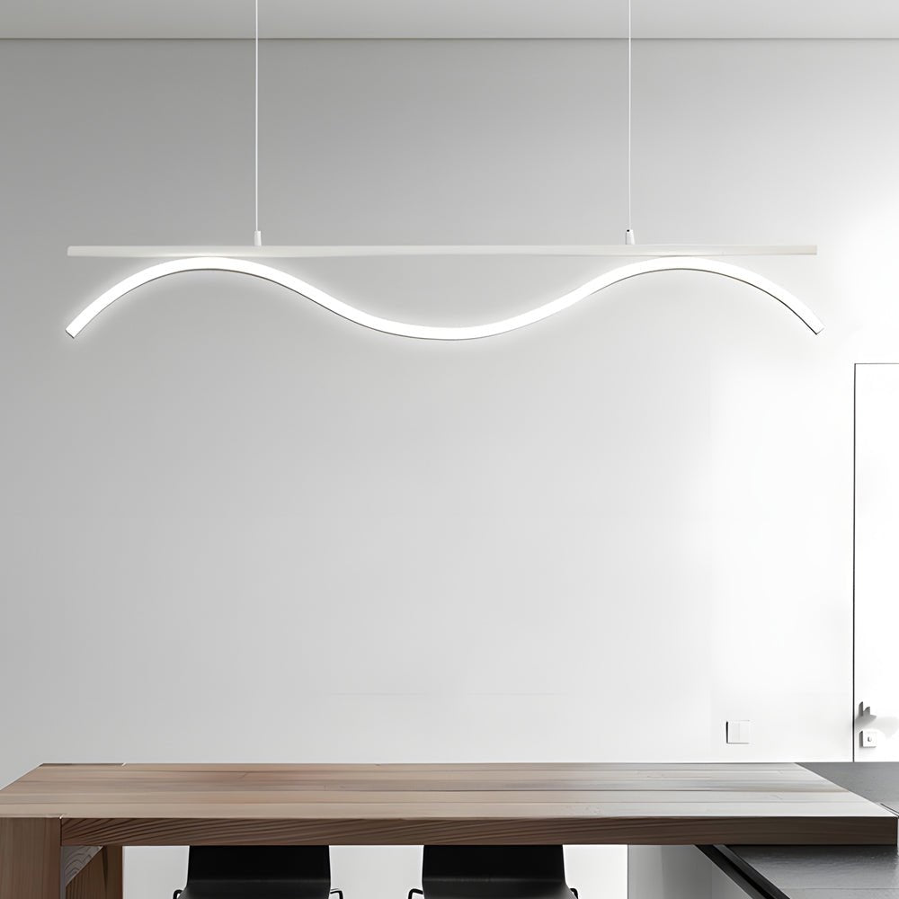 WINTHORPE MODERN STRIPED LED ISLAND PENDANT - 47-INCH LENGTH