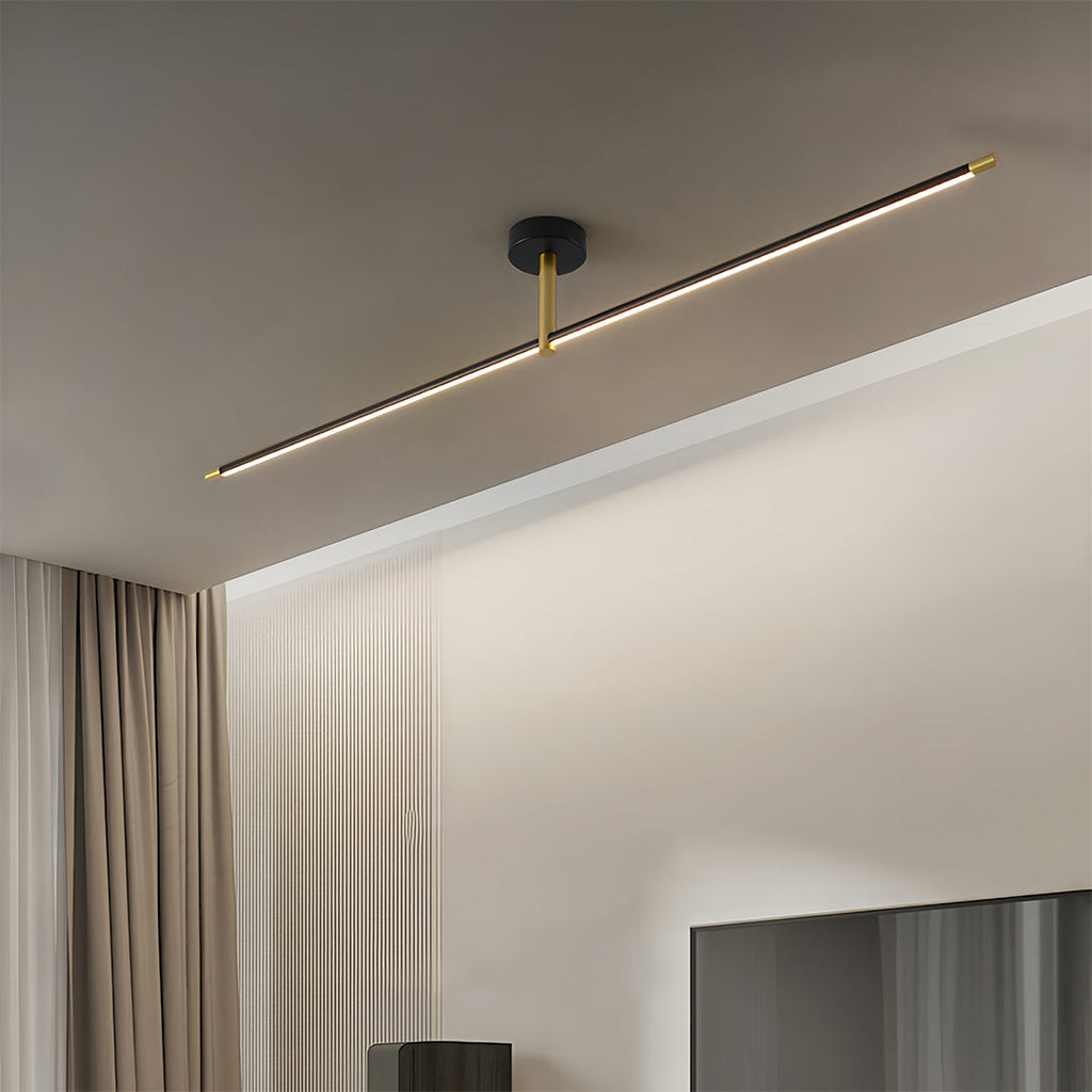 FENWICK MODERNIST BLACK AND GOLD LED CEILING LIGHT
