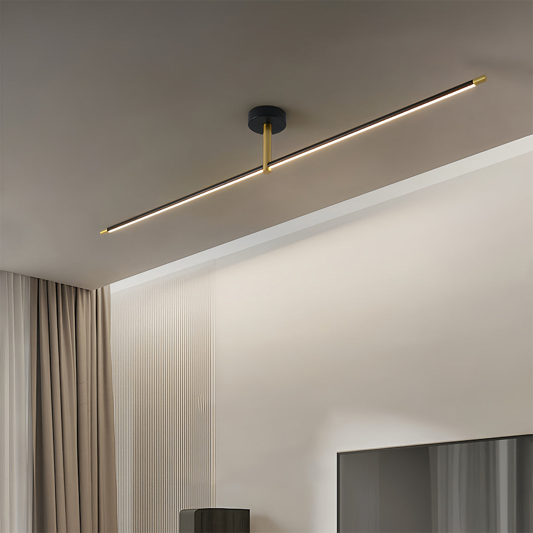 FENWICK MODERNIST BLACK AND GOLD LED CEILING LIGHT