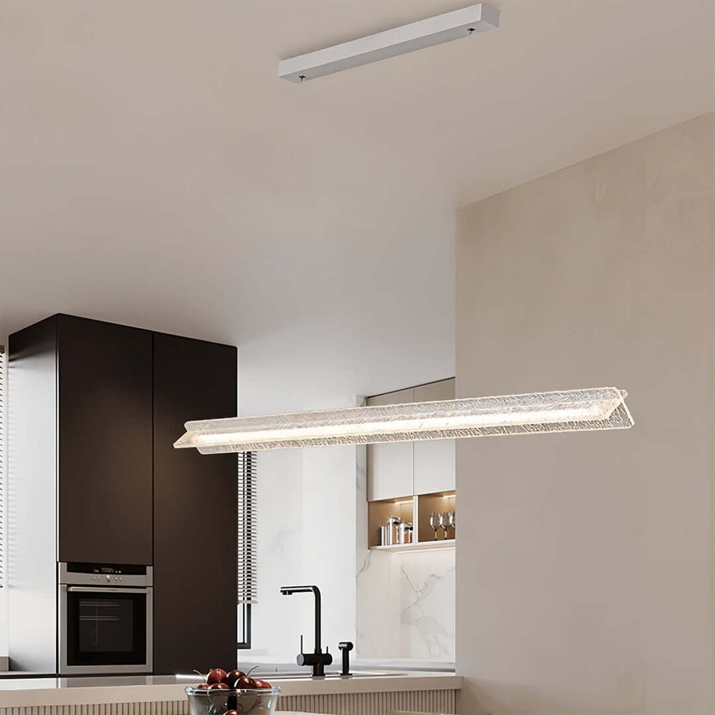 WINDSOR FROSTED ACRYLIC ISLAND PENDANT LIGHT