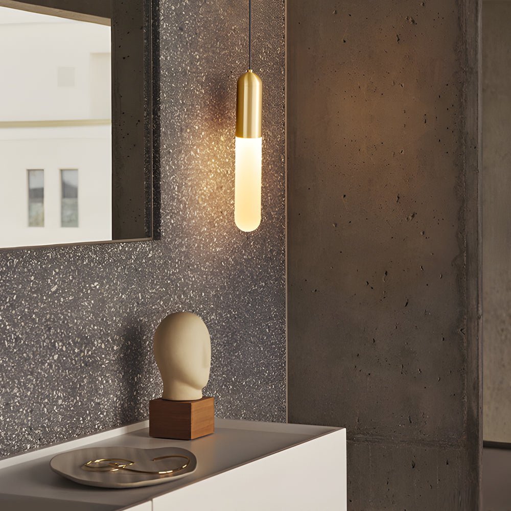 WINTHORPE COPPER ACRYLIC TRIO DIMMER PENDANT LANTERN