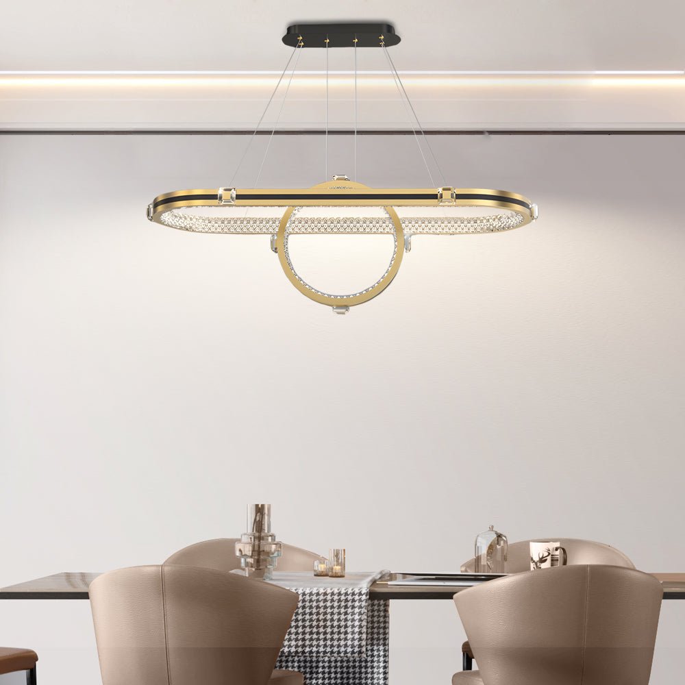 WINDSOR HOLLOW LED OVAL CHANDELIER WITH TRIPLE DIMMING