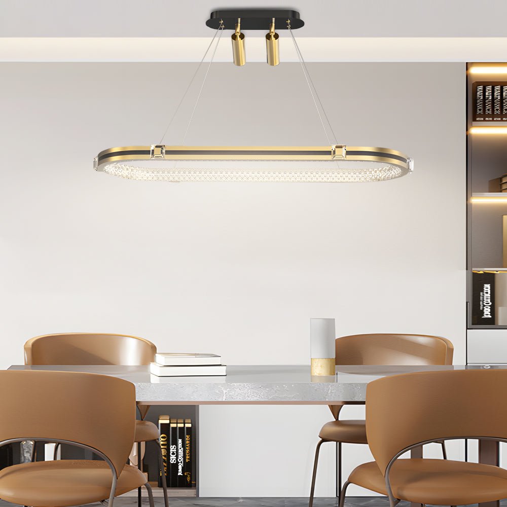 WINDSOR HOLLOW LED OVAL CHANDELIER WITH TRIPLE DIMMING