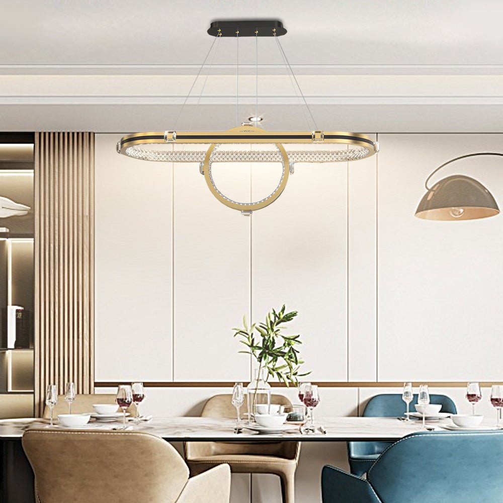 WINDSOR HOLLOW LED OVAL CHANDELIER WITH TRIPLE DIMMING
