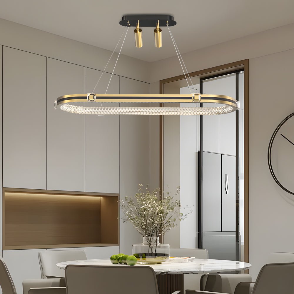 WINDSOR HOLLOW LED OVAL CHANDELIER WITH TRIPLE DIMMING