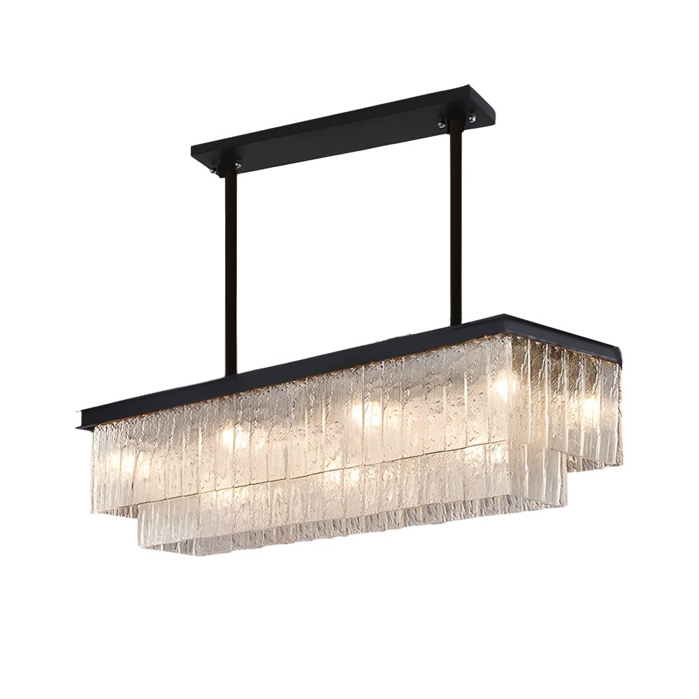 WINTHORPE LONG RECTANGULAR 3-TIER DIMMING CHANDELIER