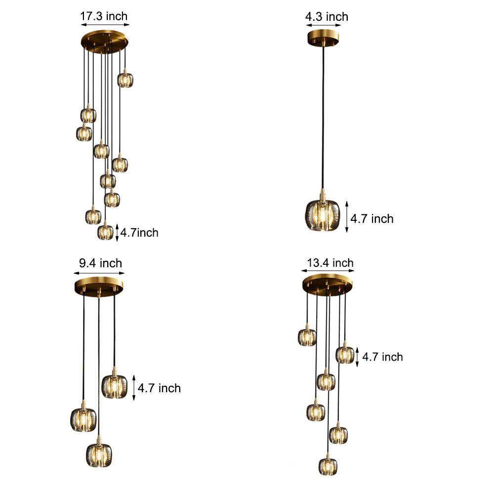 WHITECROFT SPIRAL CRYSTAL DRAPED CHANDELIER FOR STAIRWELLS