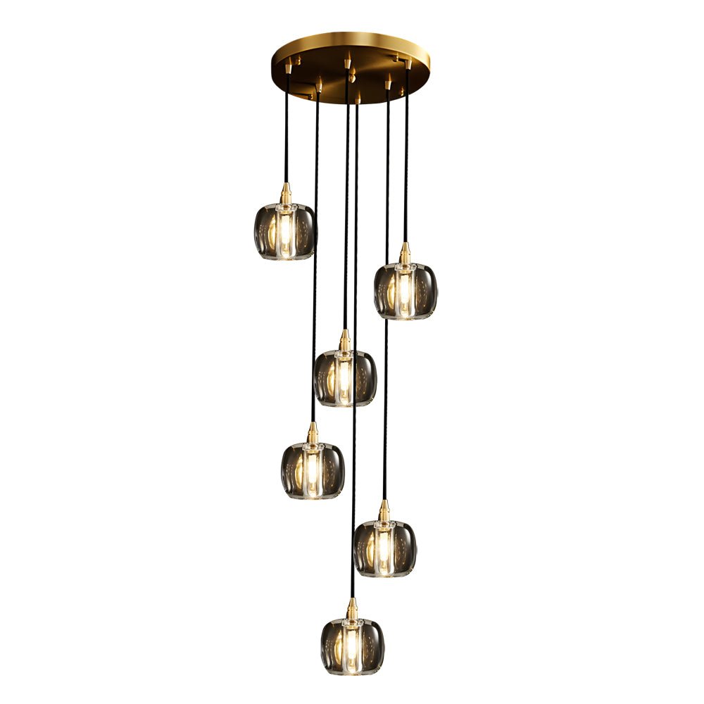 WHITECROFT SPIRAL CRYSTAL DRAPED CHANDELIER FOR STAIRWELLS