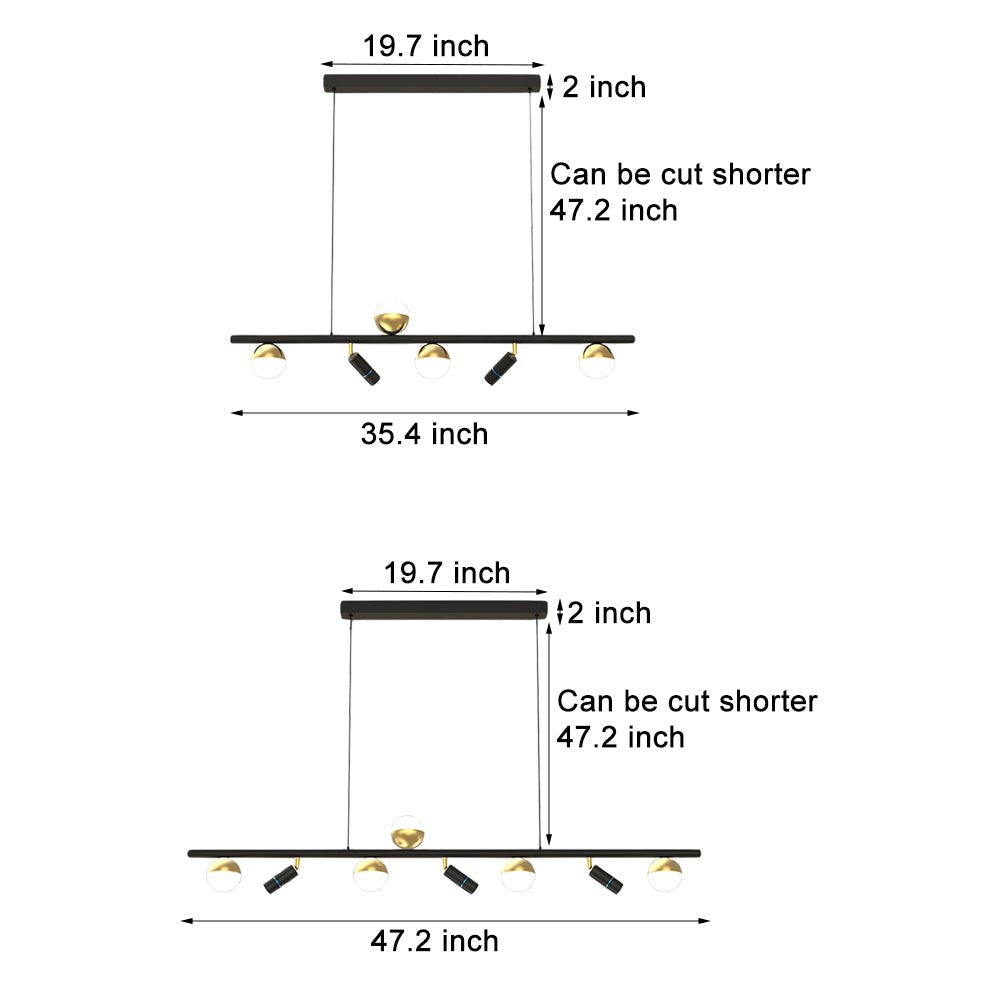 WINTHORPE TRIO DIMMABLE LED LINEAR PENDANT LIGHT