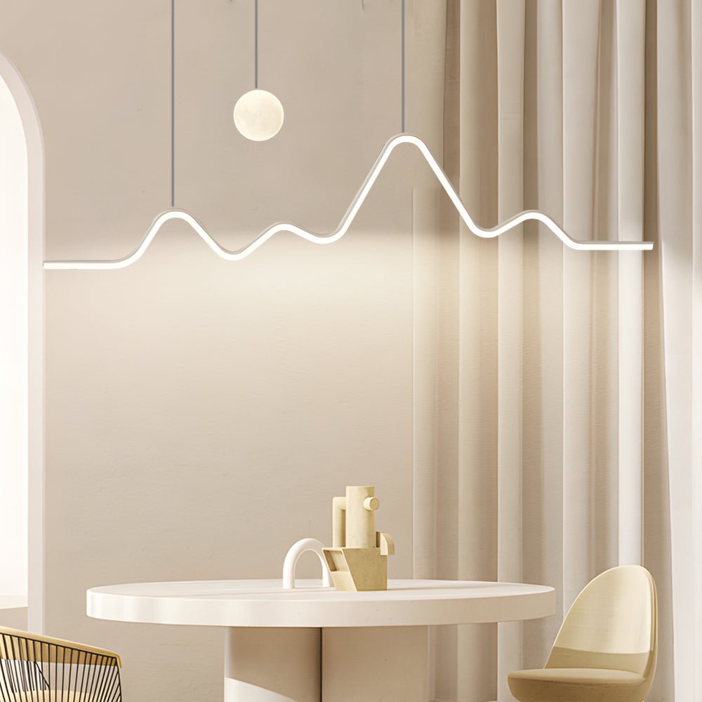 RAVENSCROFT TRIPLE-LEVEL DIMMABLE LED DINING LIGHT WITH CONTEMPORARY STRIP DESIGN