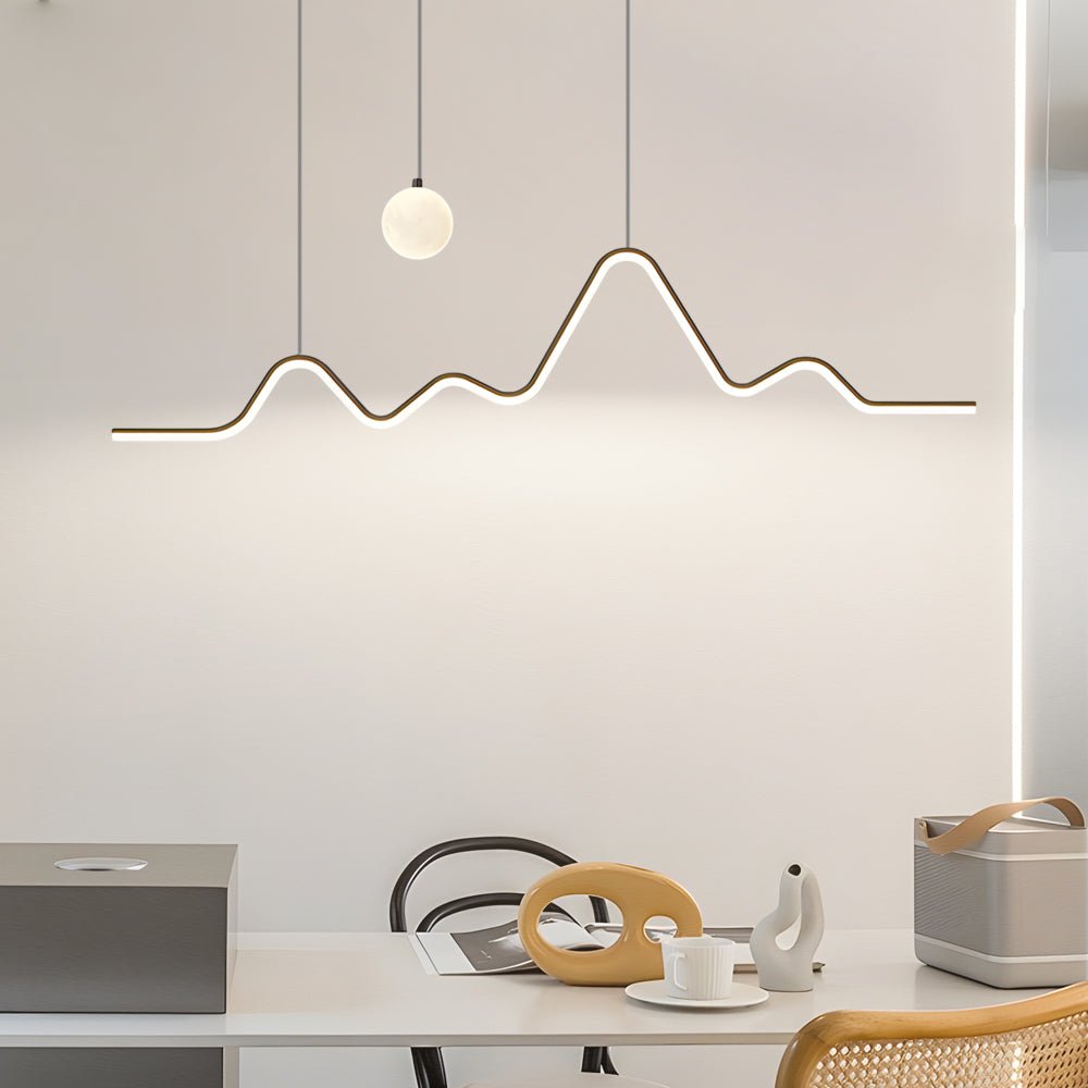 RAVENSCROFT TRIPLE-LEVEL DIMMABLE LED DINING LIGHT WITH CONTEMPORARY STRIP DESIGN