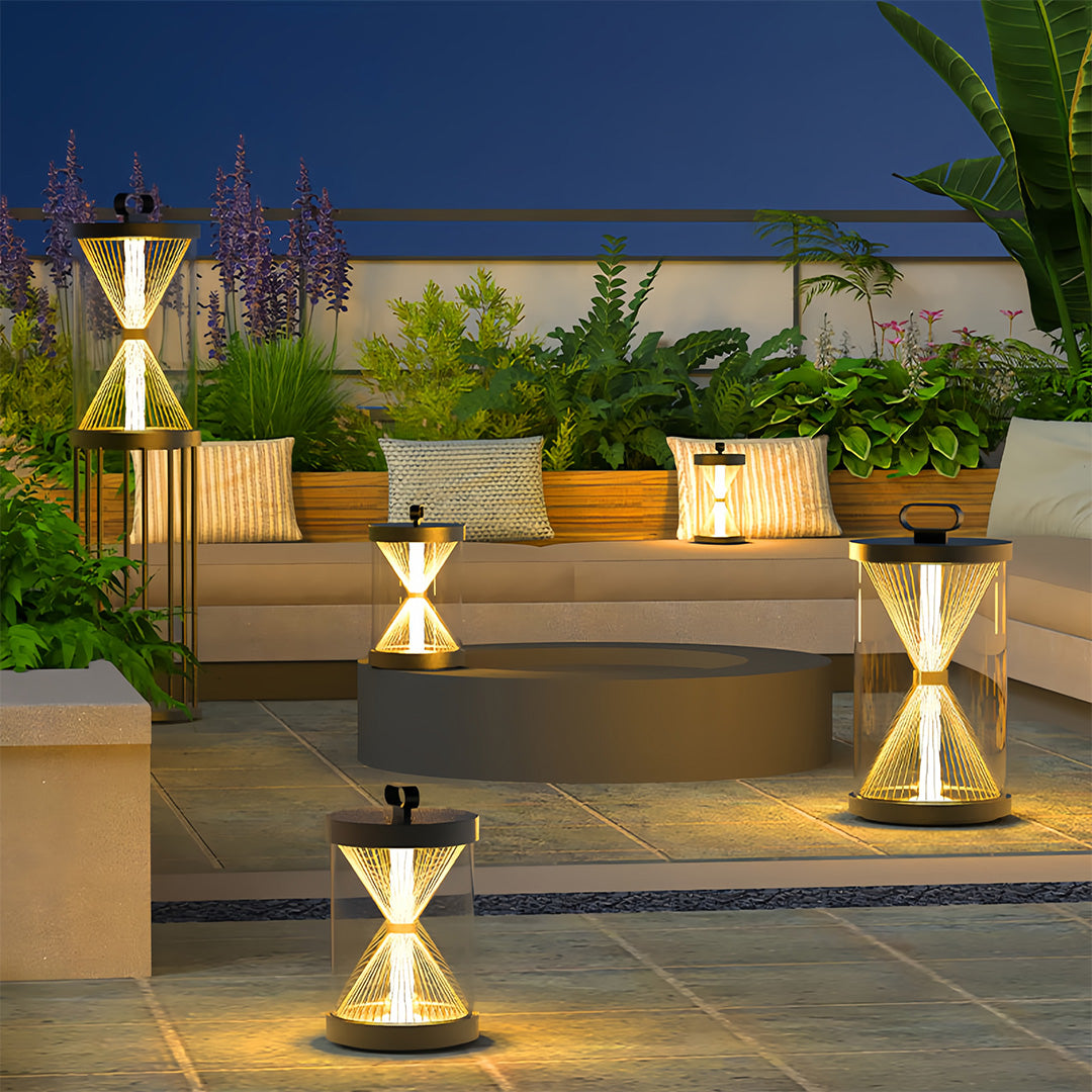 RAVENWOOD HOURGLASS PORTABLE OUTDOOR LANTERN