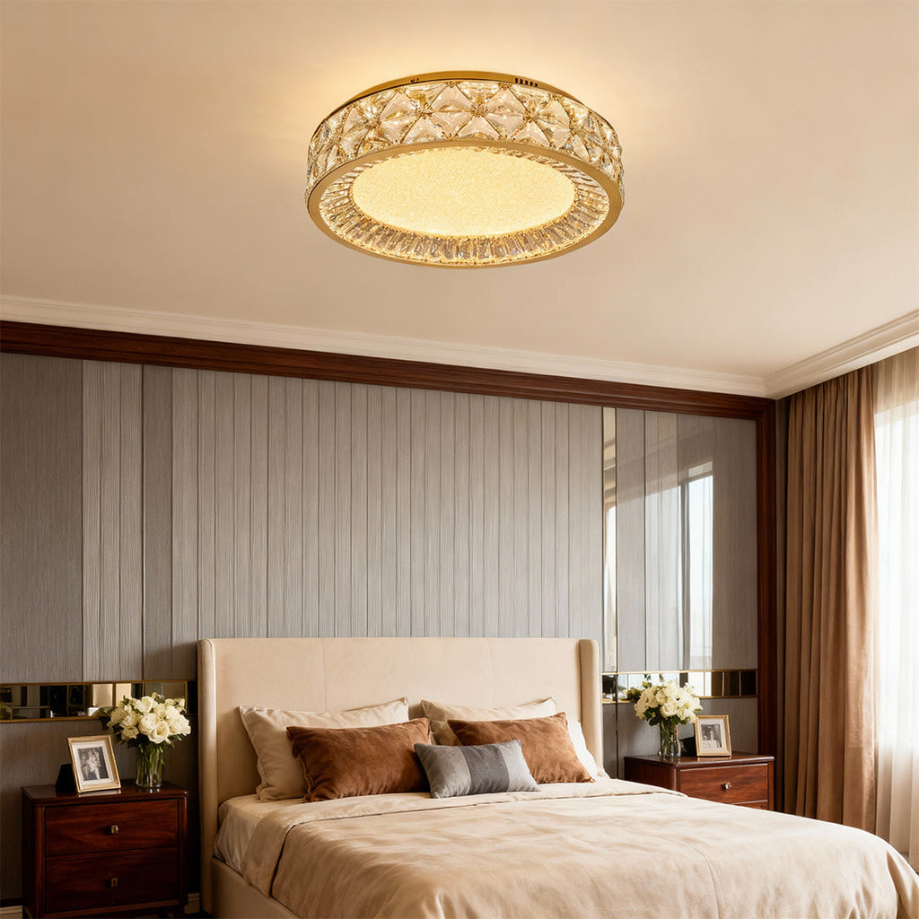 WINDSOR CRYSTAL FRESCO FLUSH LIGHT
