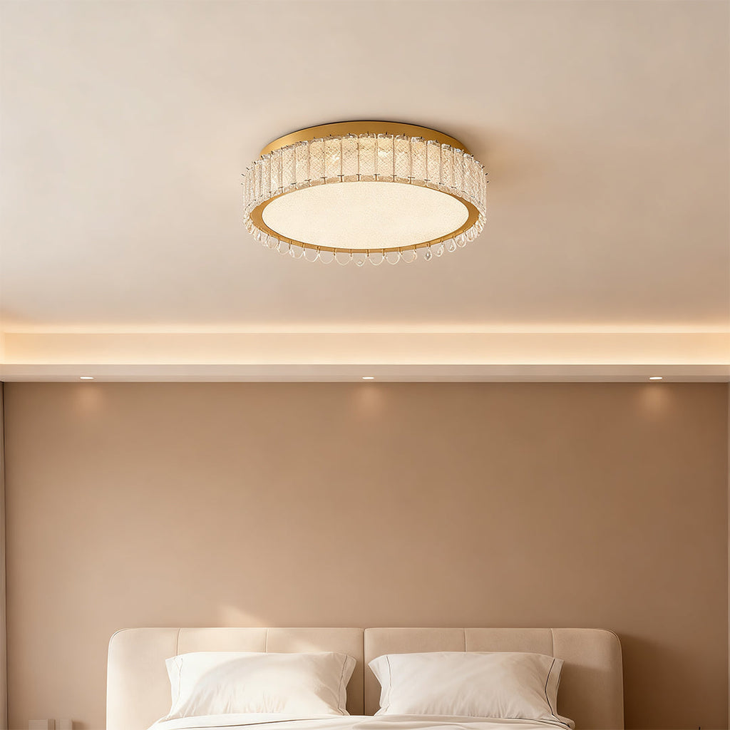WINDSOR CRYSTAL FLUSH CEILING LIGHT