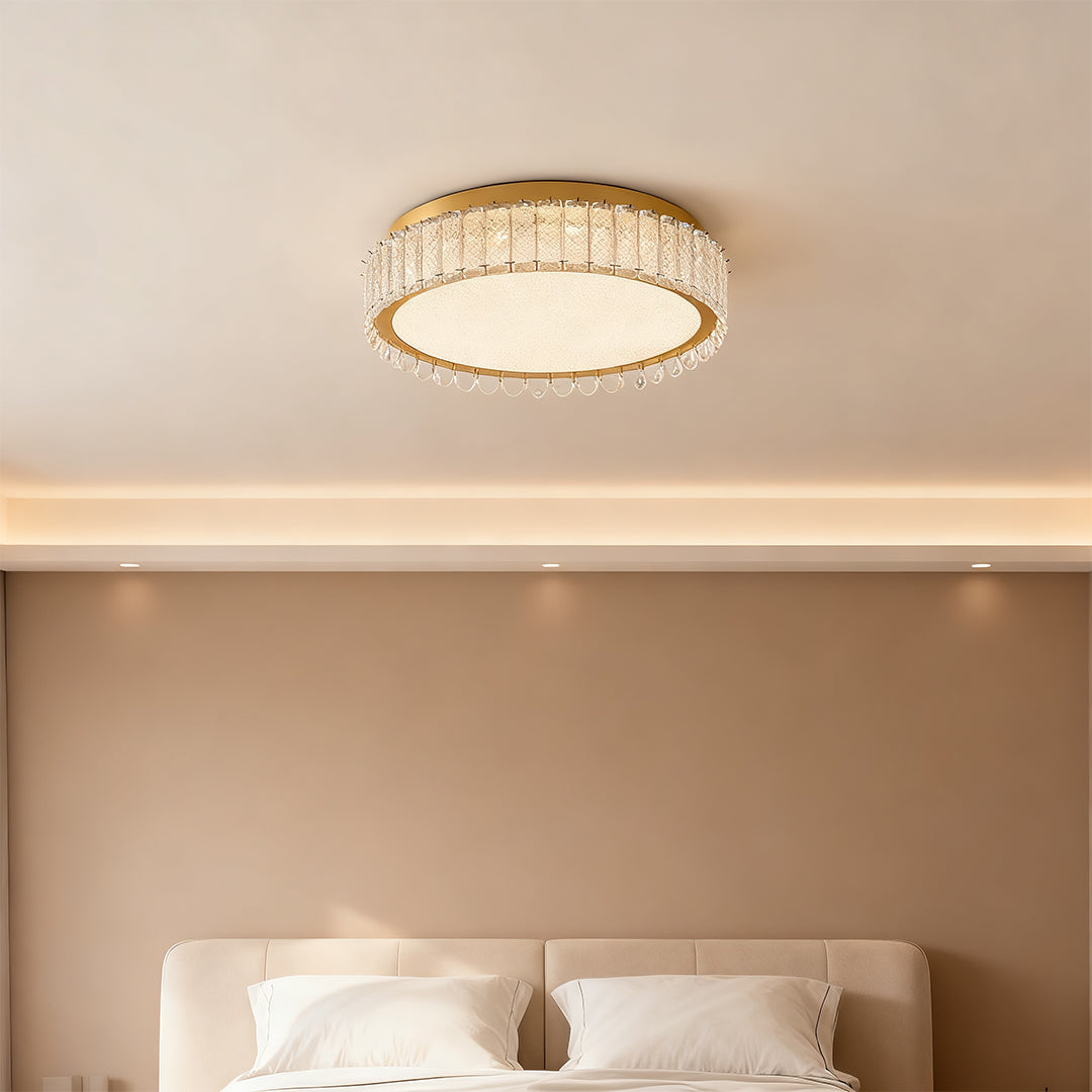 WINDSOR CRYSTAL FLUSH CEILING LIGHT
