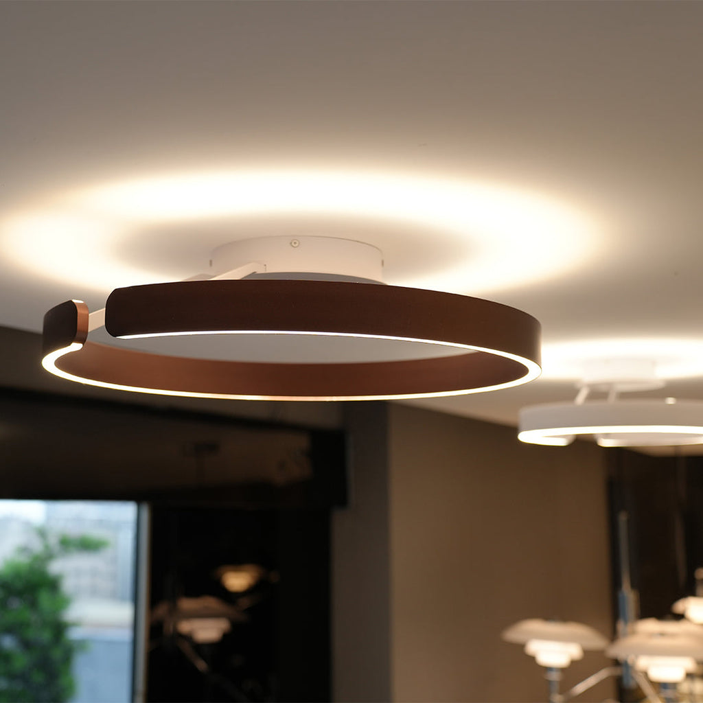LEICESTER RINGED FLUSH CEILING LANTERN