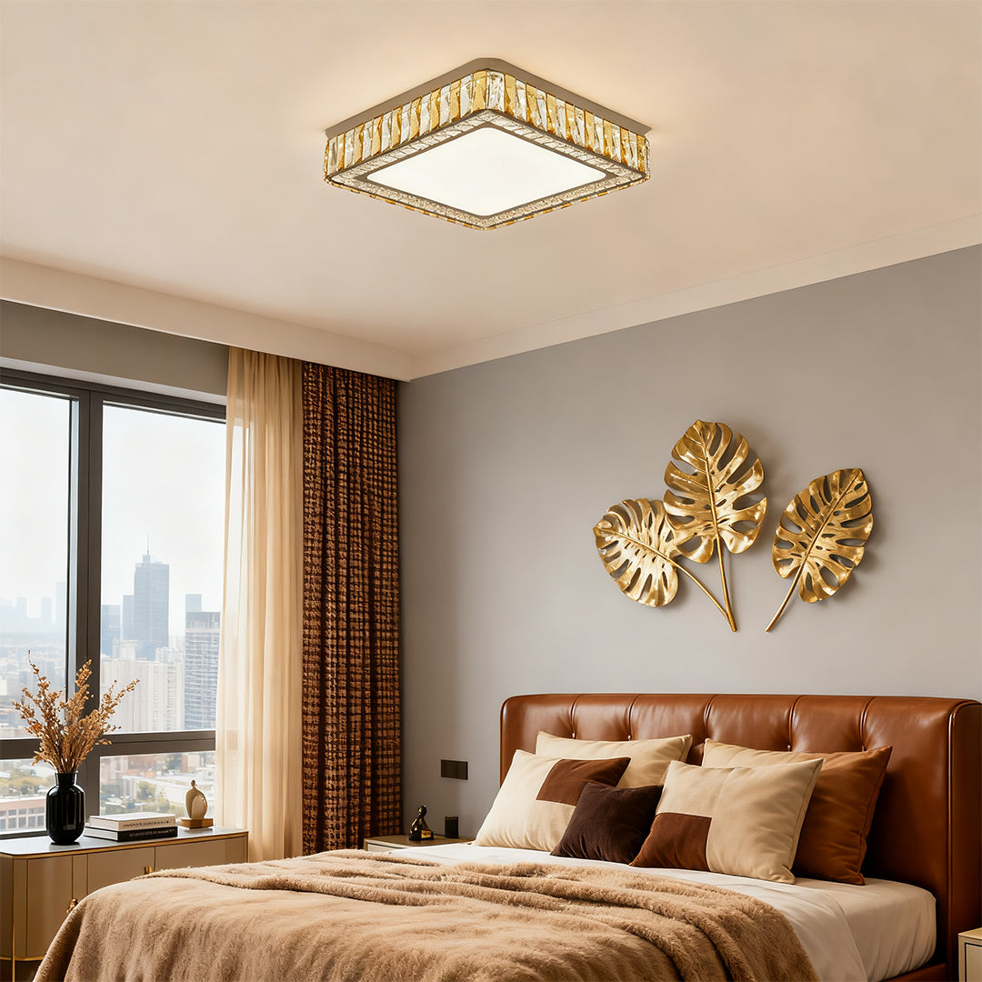 FENWICK CRYSTAL EMBELLISHED FLUSH CEILING LIGHT