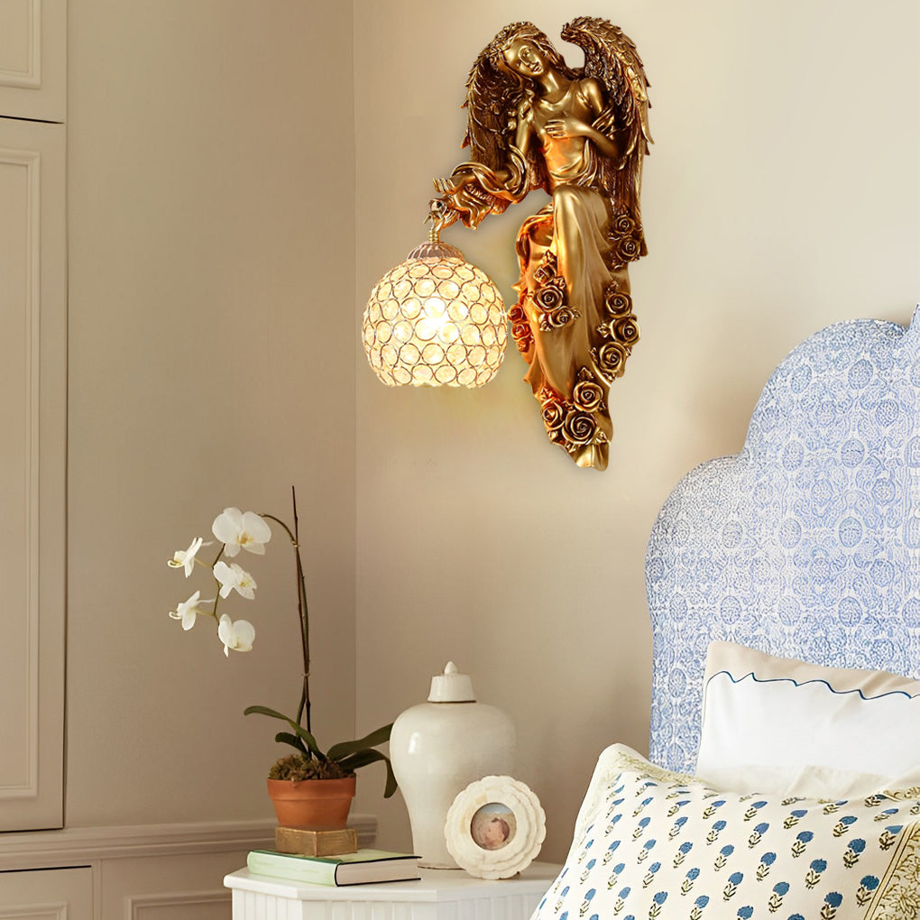 WINTHORPE VINTAGE RESIN ORB WALL LIGHT