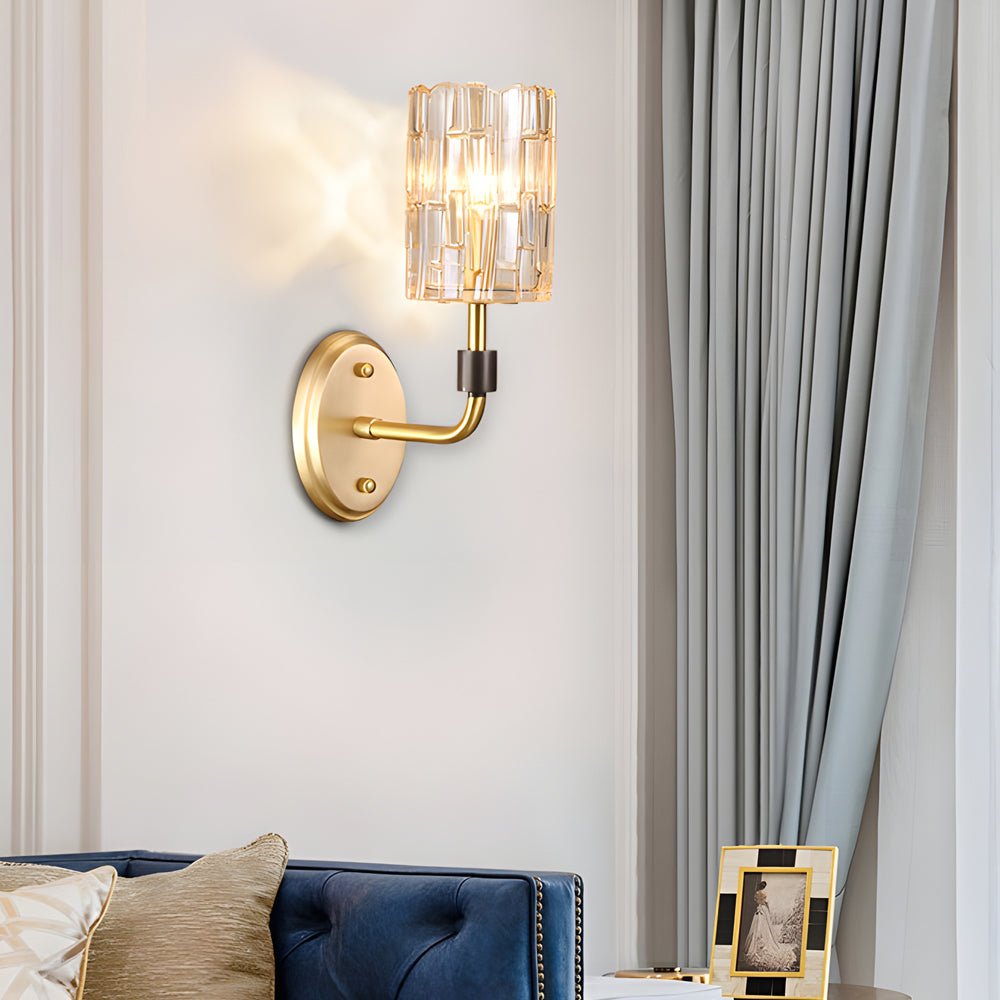 FENWICK COPPER-CRESTED CRYSTAL WALL SCONCE