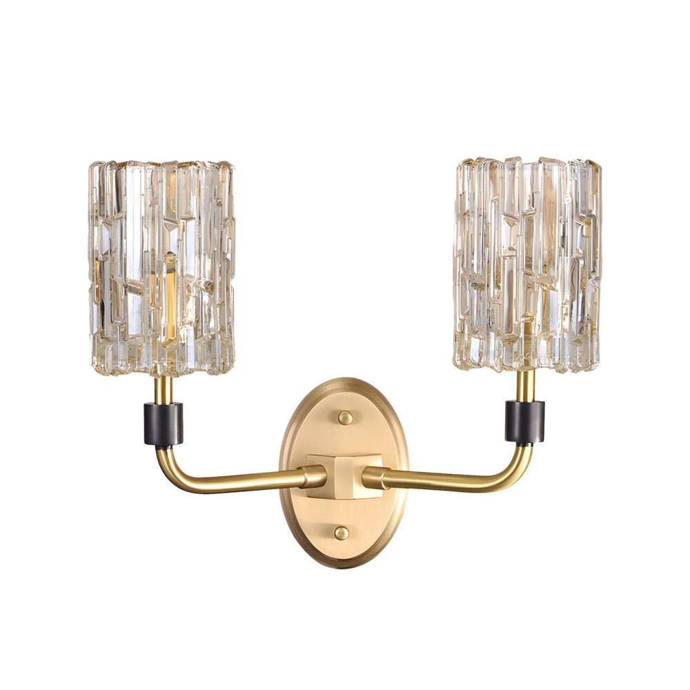 FENWICK COPPER-CRESTED CRYSTAL WALL SCONCE