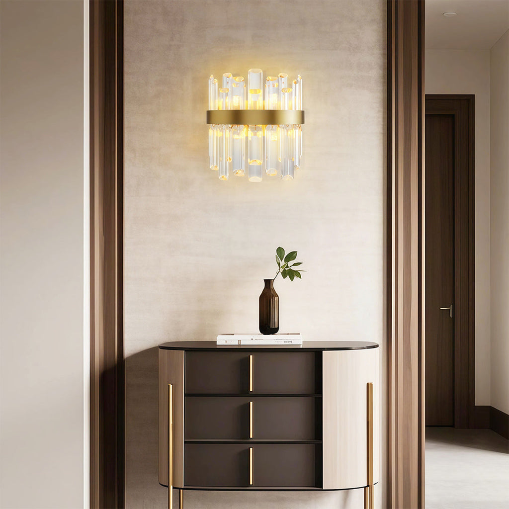VERITY CRYSTAL EMBELLISHED WALL SCONCE
