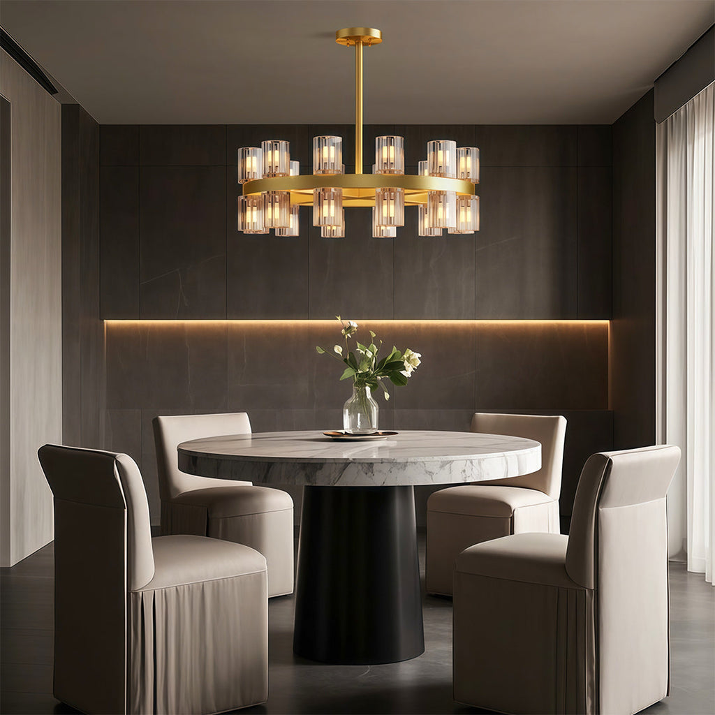 WINTERBOURNE CRYSTAL LUSTRE CEILING LIGHT