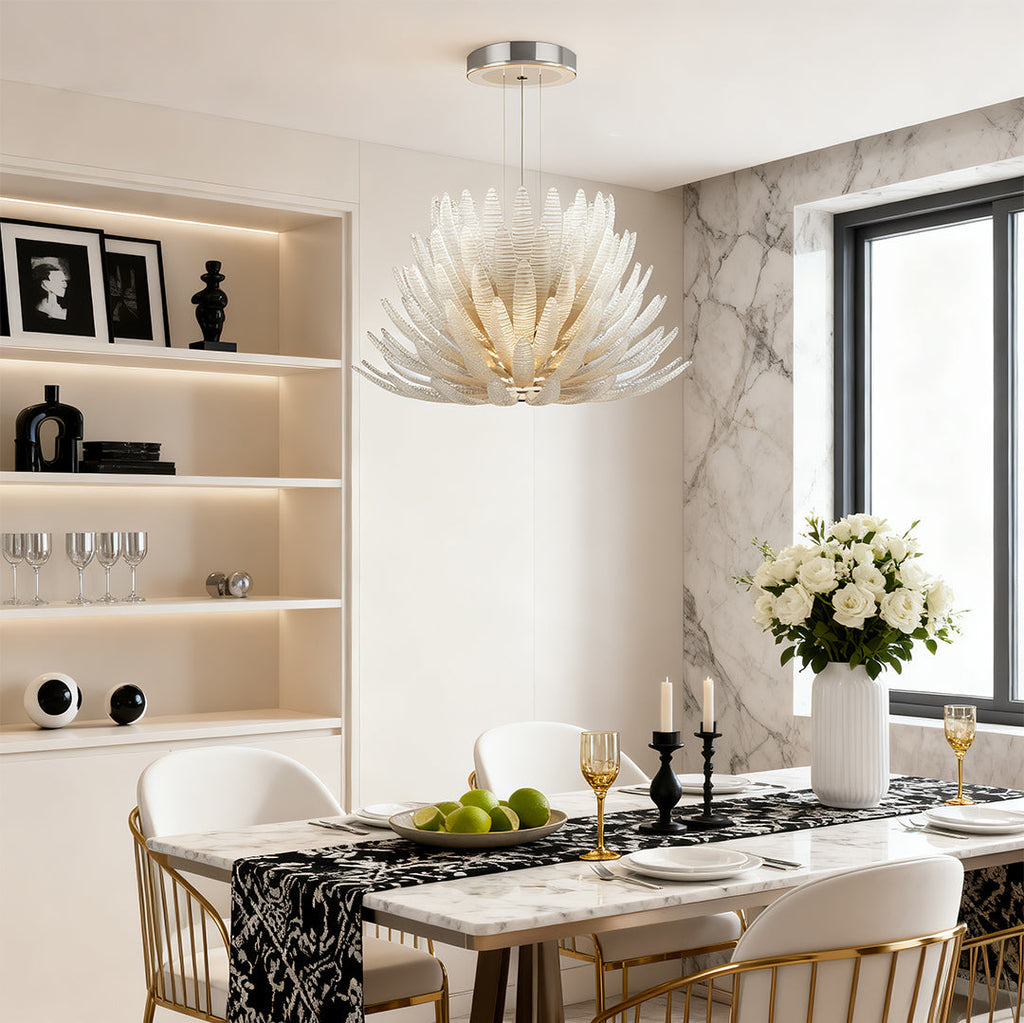 WINTHORPE STAINLESS STEEL CRYSTAL CEILING LANTERN