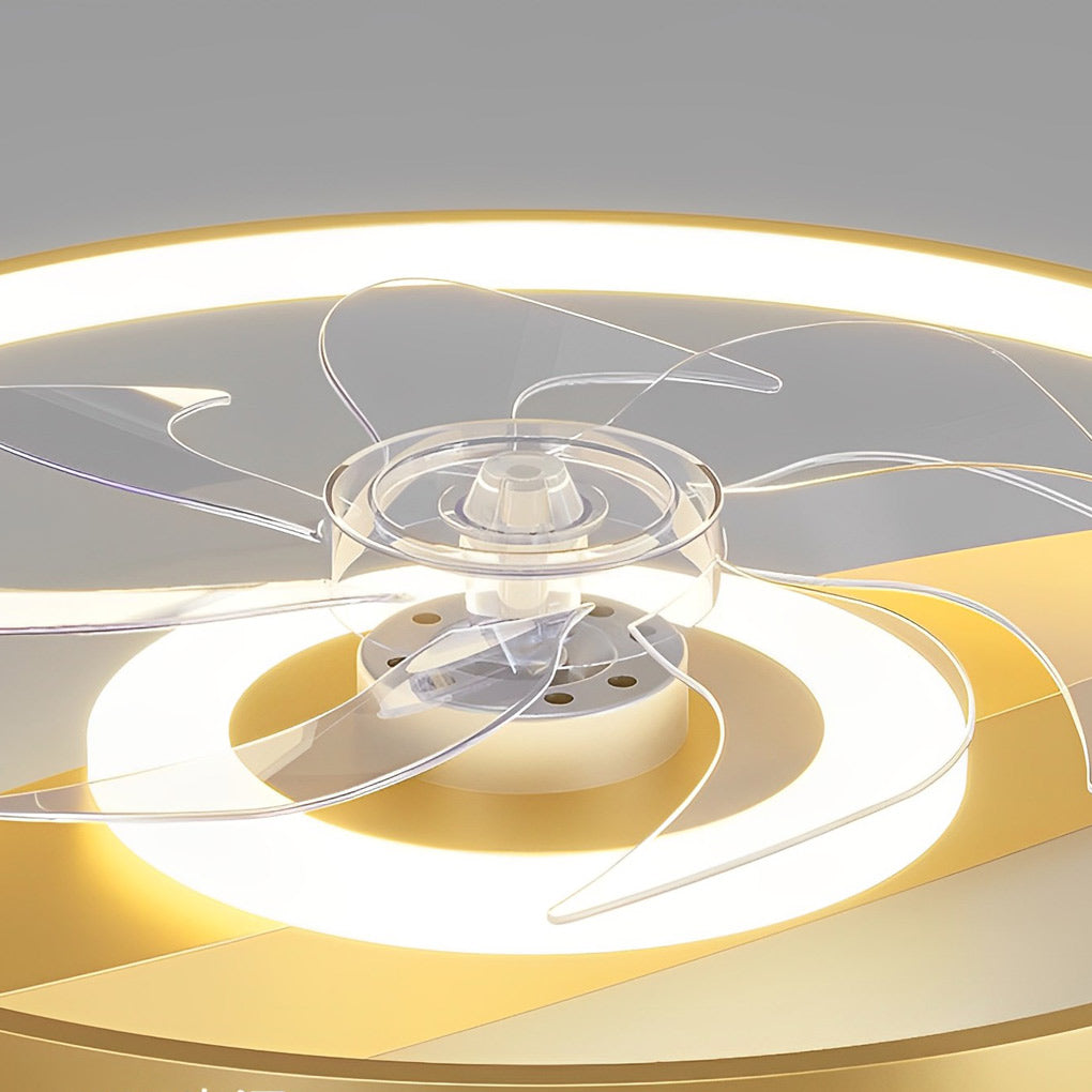 WINDSOR CLEAR ACRYLIC BLADES DUAL-HEAD CEILING FAN WITH LED ILLUMINATION