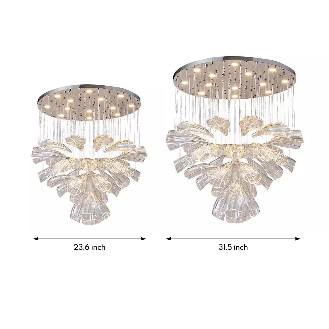 CHARLESTON BLOOM ARTISAN GLASS DIMMING CHANDELIER