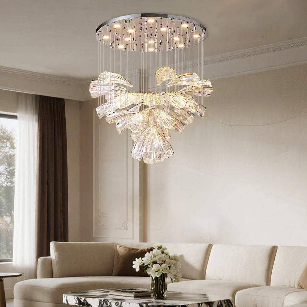 CHARLESTON BLOOM ARTISAN GLASS DIMMING CHANDELIER