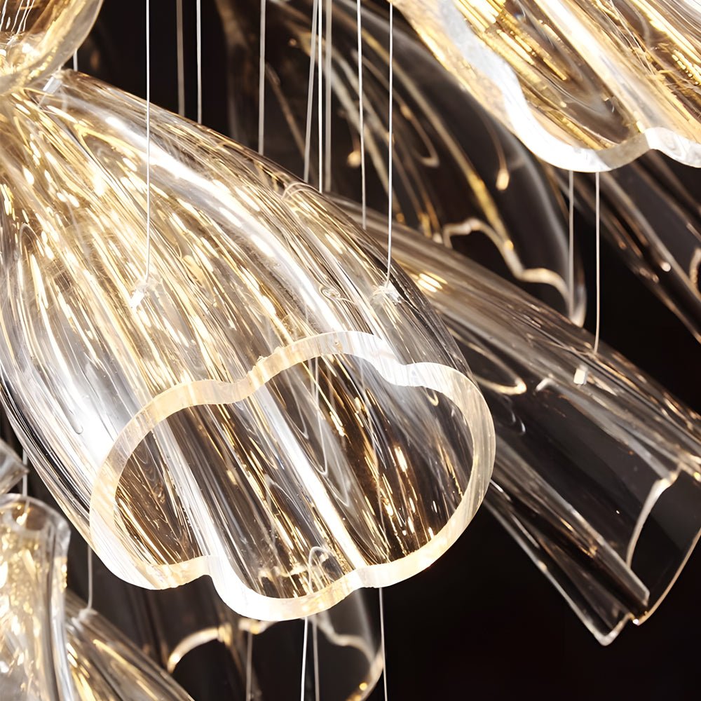 CHARLESTON BLOOM ARTISAN GLASS DIMMING CHANDELIER