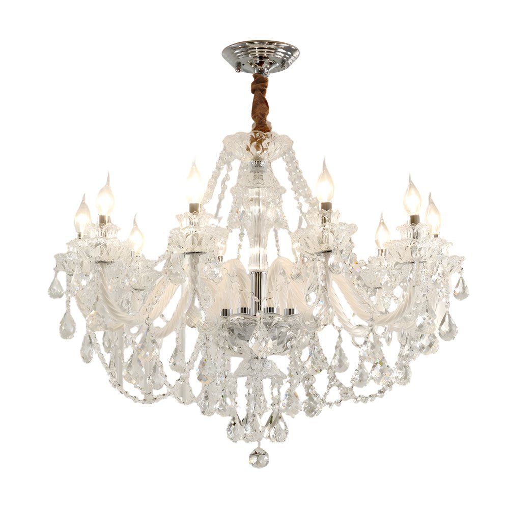 WINTHROP CRYSTAL TEARDROP CHANDELIER