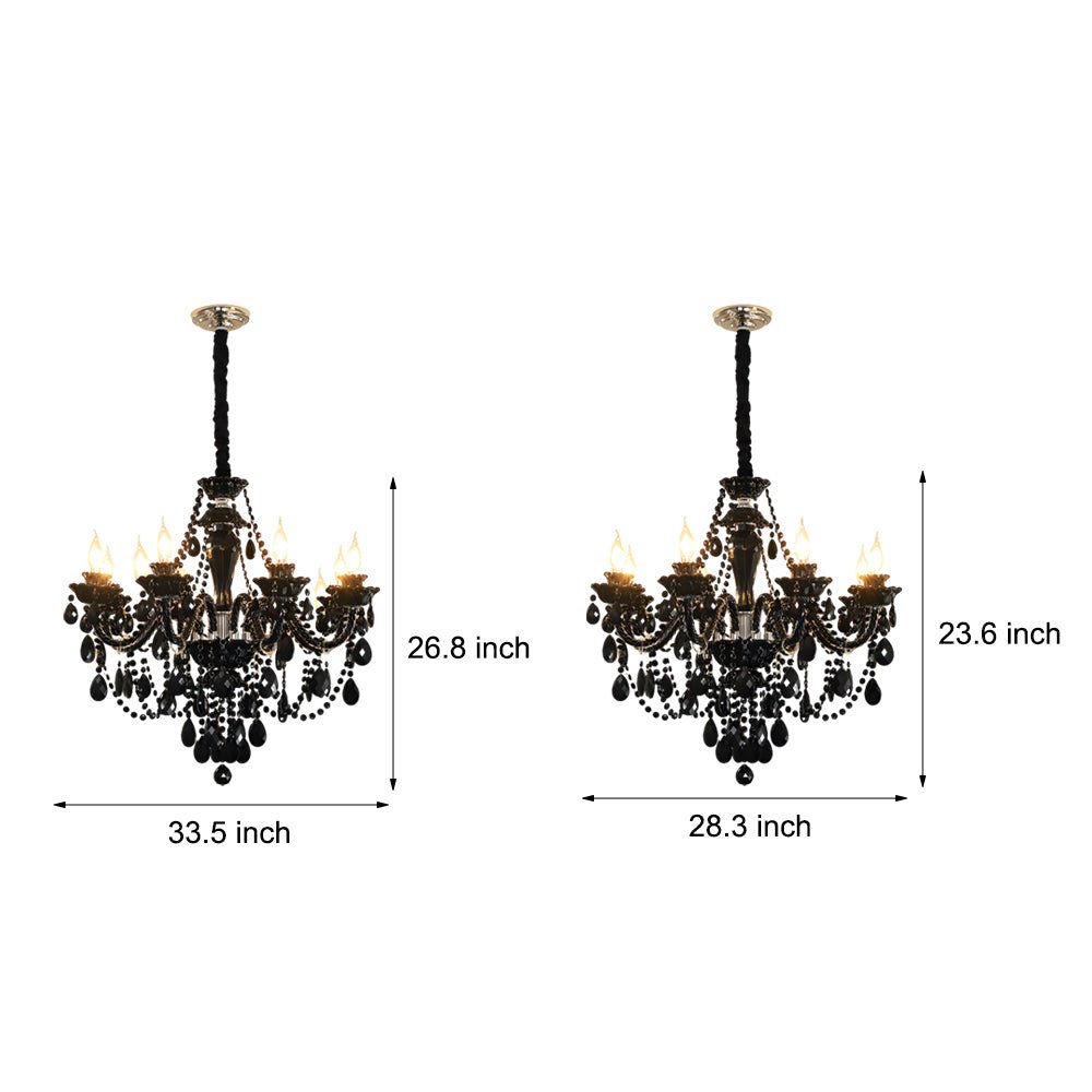 WINTHROP CRYSTAL TEARDROP CHANDELIER