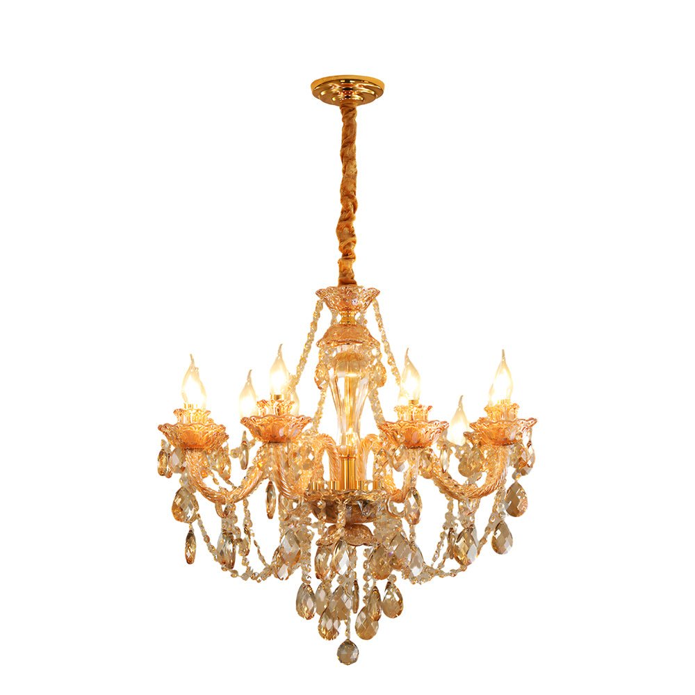 WINTHROP CRYSTAL TEARDROP CHANDELIER