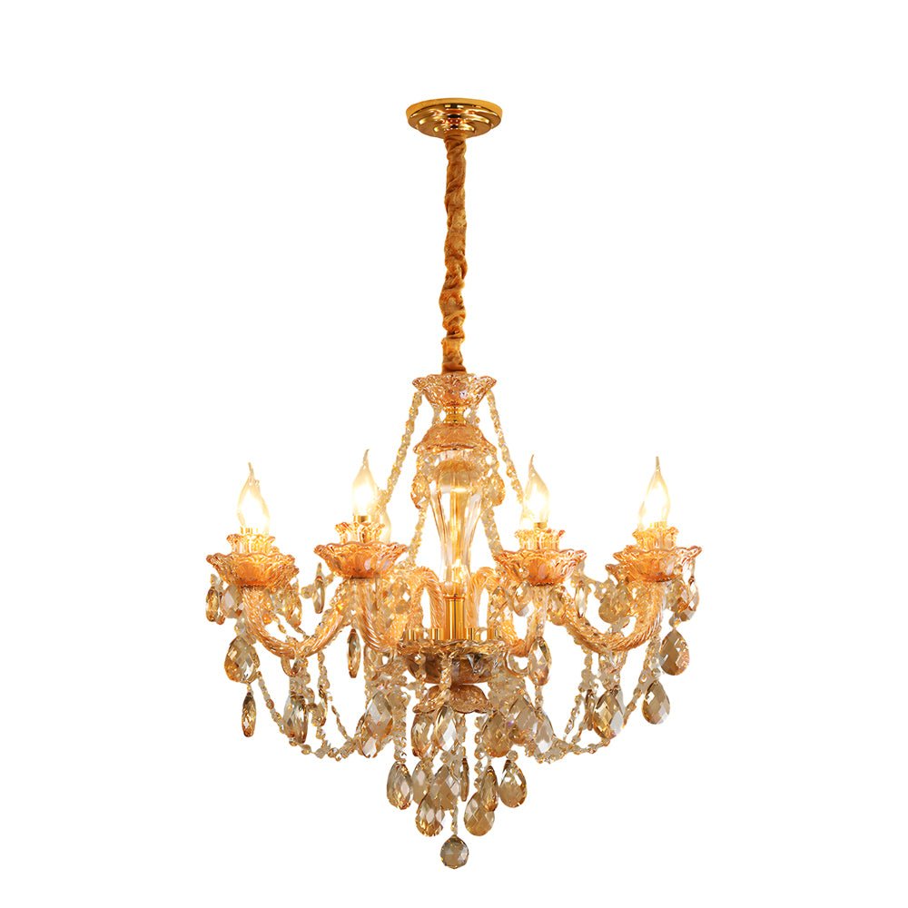 WINTHROP CRYSTAL TEARDROP CHANDELIER