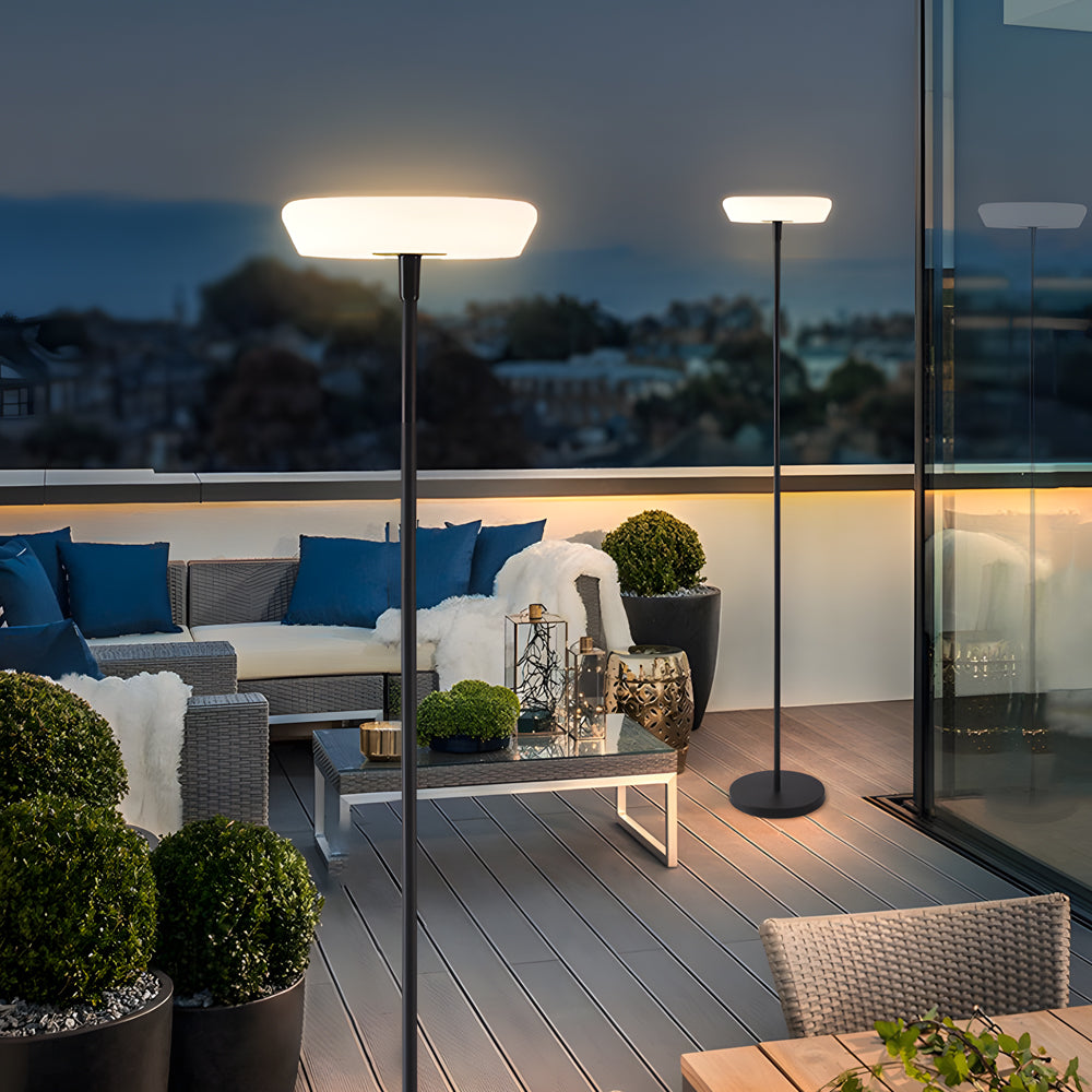 WINDSOR SOLAR-POWERED AQUA LANTERN FLOOR LIGHT