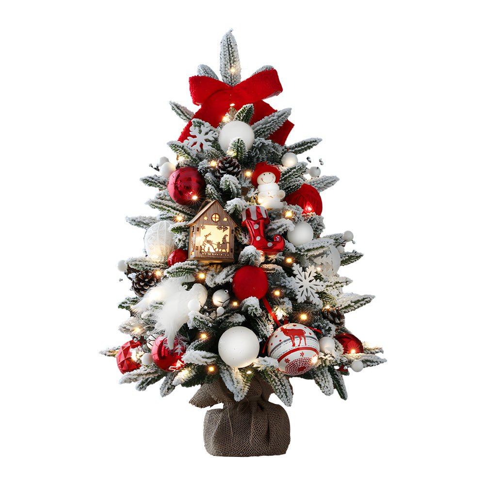 WINTERTHORNE ILLUMINATED SNOWFALL TREE DECOR WITH STRING LIGHTS