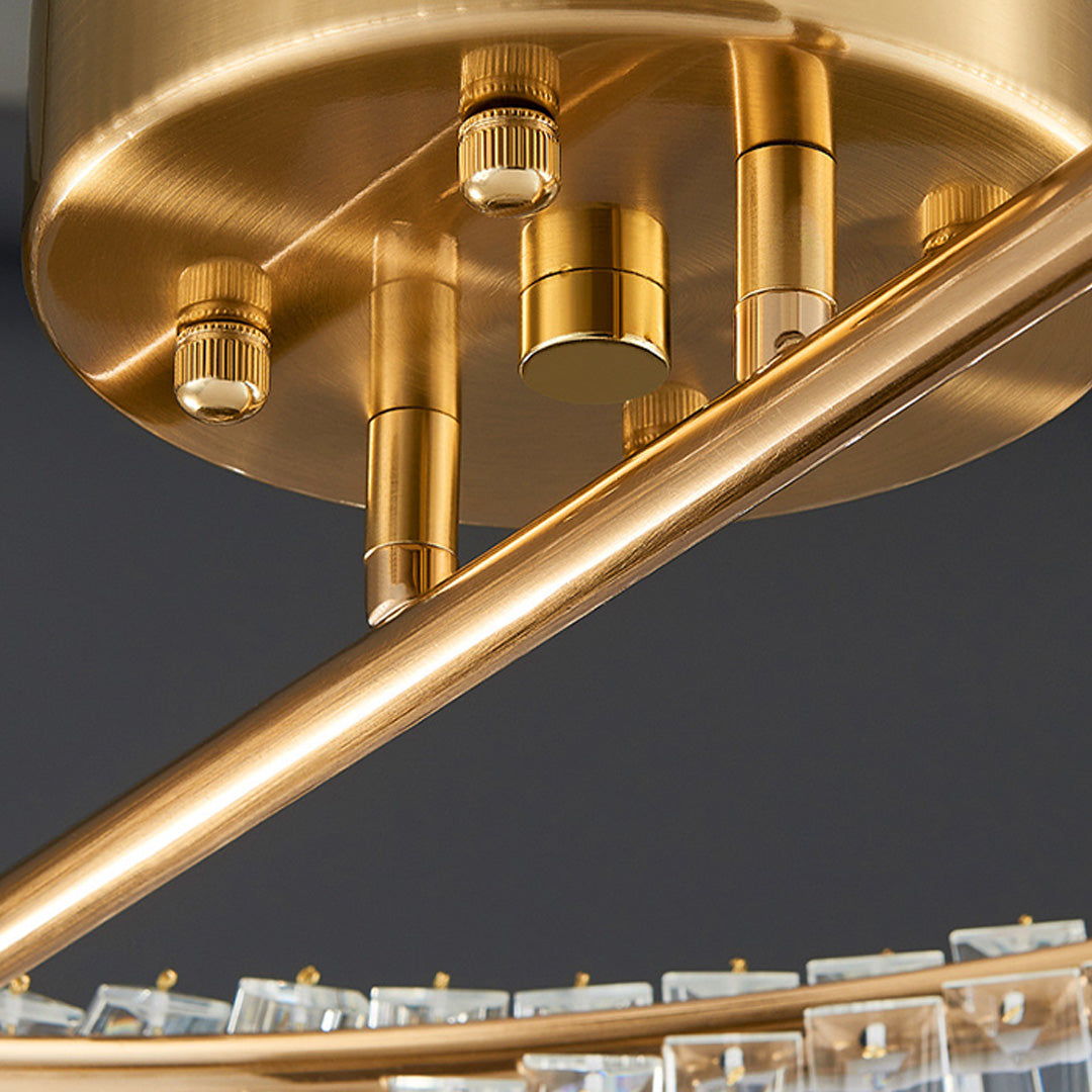 WINTHORPE AURIC CIRCULAR CEILING LAMP WITH CRYSTAL ACCENTS