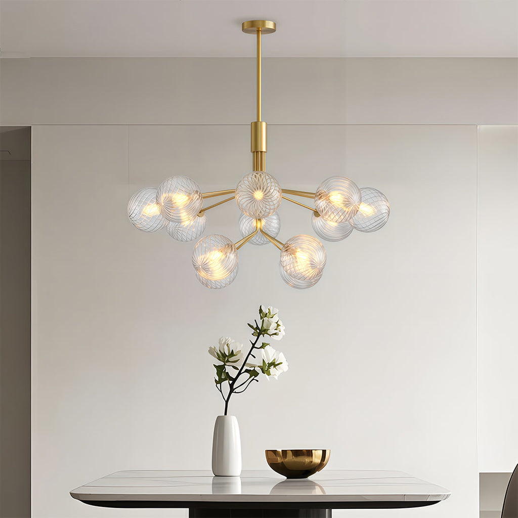 CHARLESTON COPPER ORB CEILING LUMINAIRE