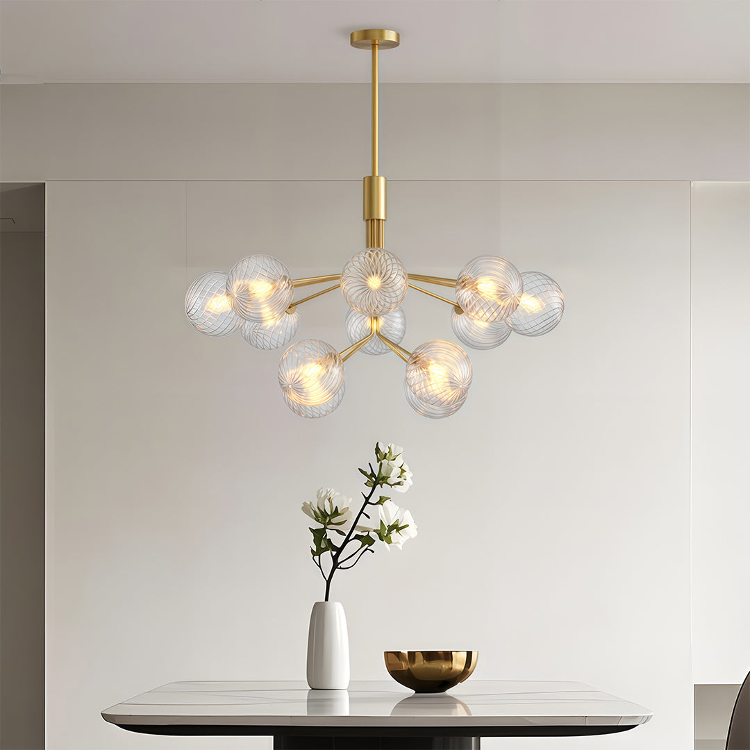 CHARLESTON COPPER ORB CEILING LUMINAIRE