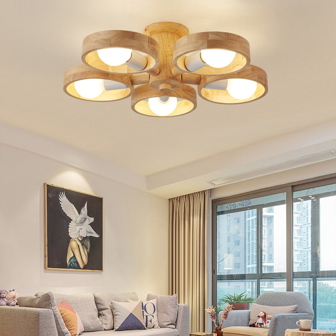 THORNBURY RUBBERWOOD LED HANGING LANTERN