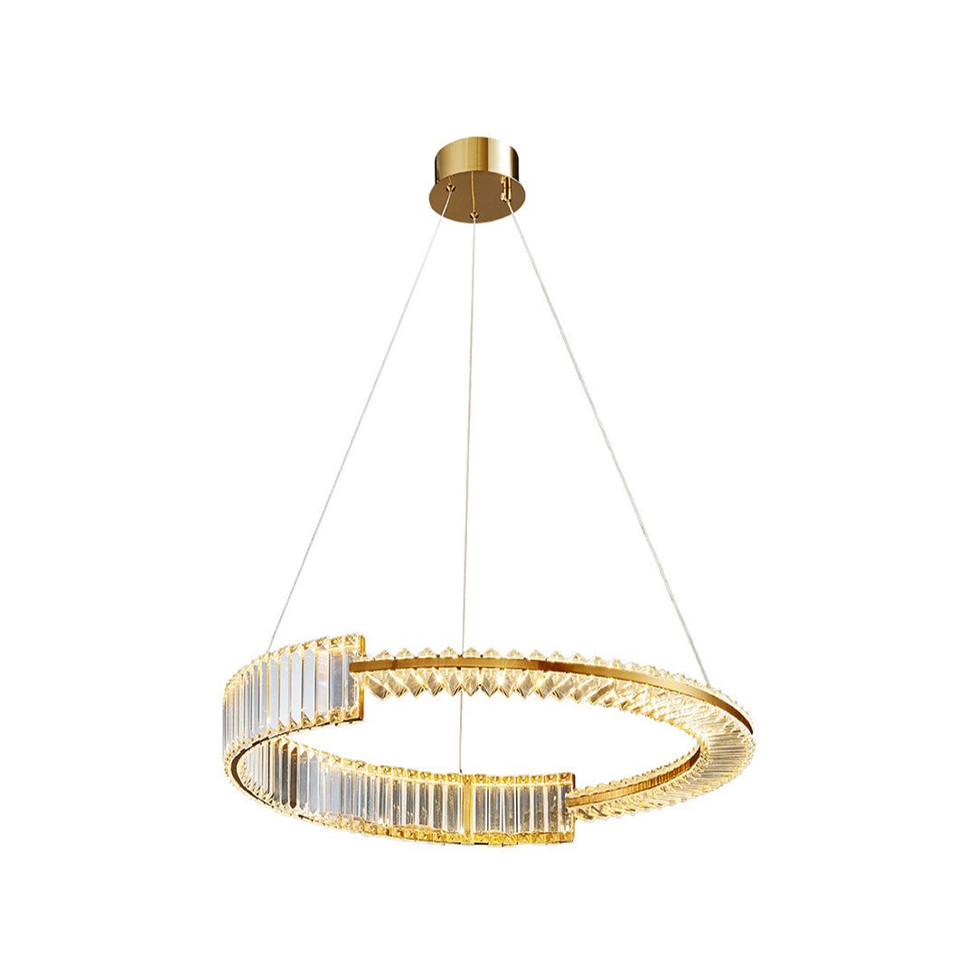 WINDSOR CRYSTAL RING CEILING LUMINAIRE WITH DIMMABLE LED