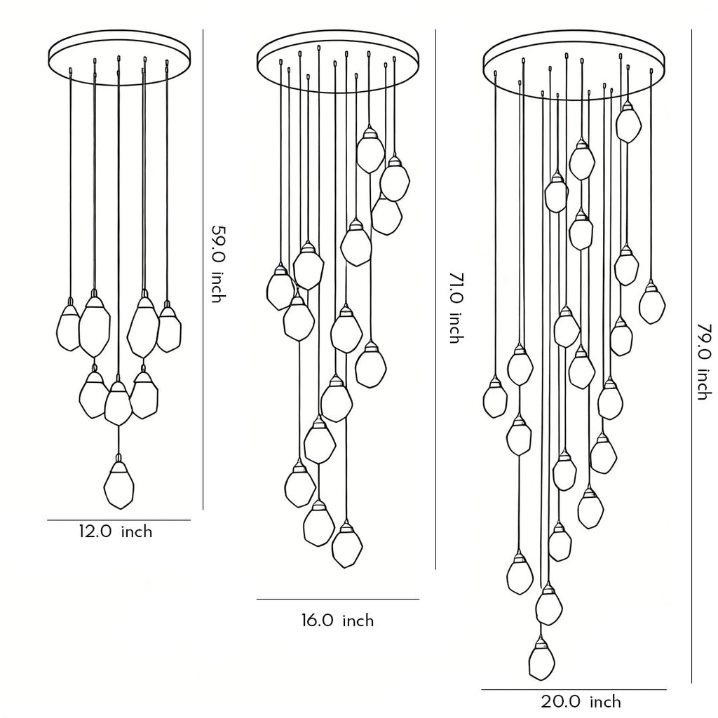 WINDSOR SPIRAL CRYSTAL CEILING LUMINAIRE